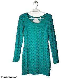 EUC Free People long sleeve polyester dress- XS